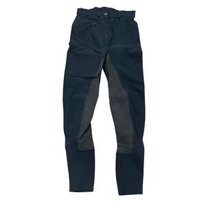 ARIAT Harmony Womens Black Full Seat Riding Breeches Pants Sz 26L Knee Patch